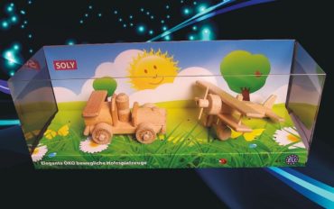 Rennwagen + kleiner Doppeldecker Holzspielzeug und Geschenke