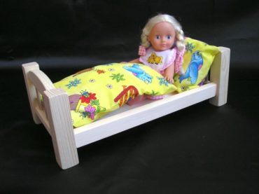Bett für Puppen mit Lebkuchen Holzspielzeug für Puppen mit Lebkuchen Holzspielzeug