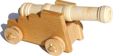 Historische Kanone, Holzkanone - Holzspielzeug