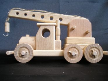 Holzspielzeug, LKW + Bulldozer