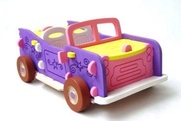 Riesiges Cabrio als 3D-Puzzle für Mädchen