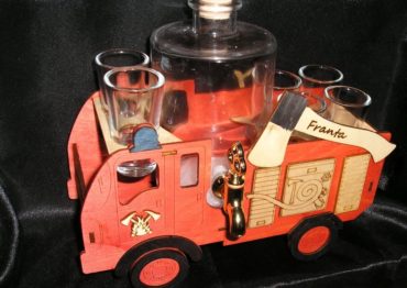 Geschenke Flasche, Alkohol Glas Feuerwehrmann