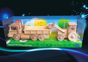 LKW und Traktor mit Klinge Holzspielzeug und Geschenke