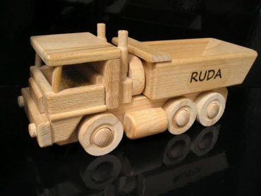 Tatra-Lastwagen und Bulldozer von Holz Holzspielzeug
