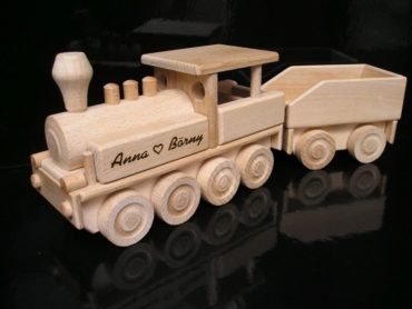 Holzzüge Dampflokomotive Holzspielzeug für Jungen