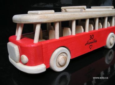 RTO-Bus Holzspielzeug, Holzgeschenk, rot