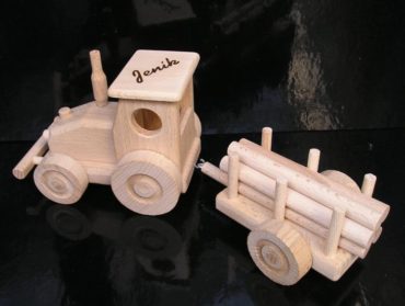 Traktor Spielzeug Holzgeschenke für Schubkarrenfahrer, Holzspielzeug