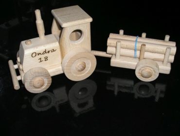 Traktor Spielzeuge Holzgeschenke für Schubkarrenfahrer, Holzspielzeug
