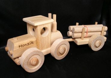Holztraktor - Holzspielzeug - Spielzeug